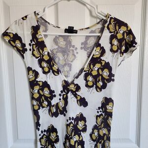 2000s Floral Midi Length Dress 100% TENCEL